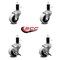 Service Caster 2 Inch Thermoplastic Wheel 1-1/4 Inch Expanding Stem Caster Set with 2 Brakes SCC-EX05S210-TPRS-114-2-SLB-2 - alternate 5